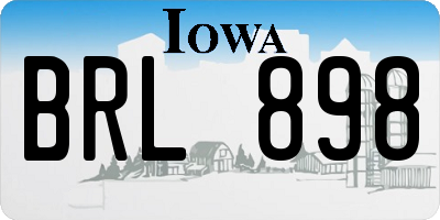 IA license plate BRL898