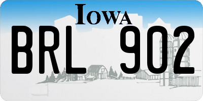 IA license plate BRL902