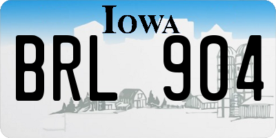 IA license plate BRL904