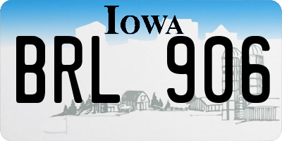 IA license plate BRL906