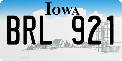 IA license plate BRL921