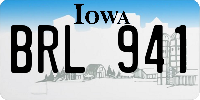 IA license plate BRL941