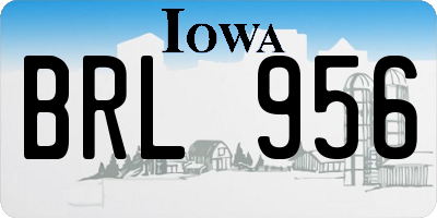 IA license plate BRL956