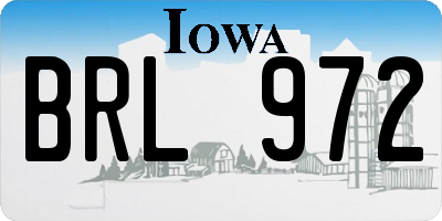 IA license plate BRL972