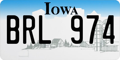 IA license plate BRL974