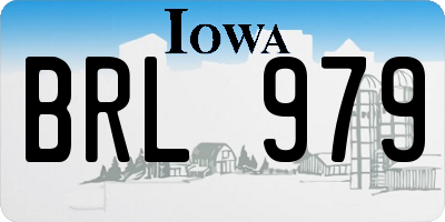 IA license plate BRL979