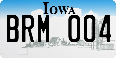 IA license plate BRM004