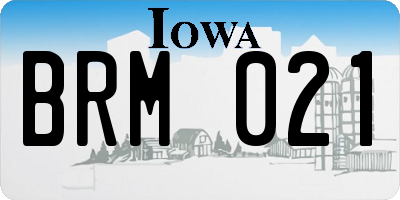 IA license plate BRM021