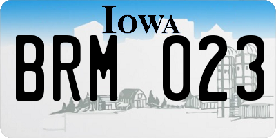 IA license plate BRM023