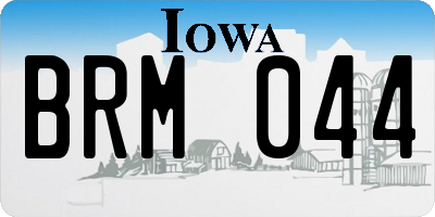 IA license plate BRM044