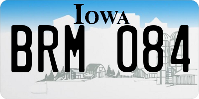 IA license plate BRM084