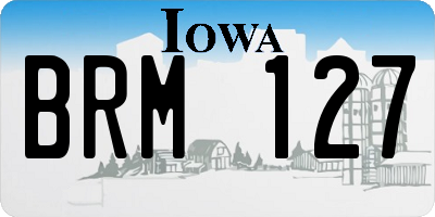 IA license plate BRM127