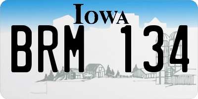 IA license plate BRM134