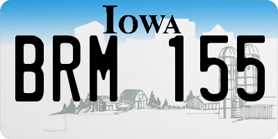 IA license plate BRM155