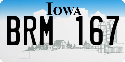 IA license plate BRM167