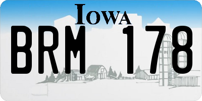 IA license plate BRM178