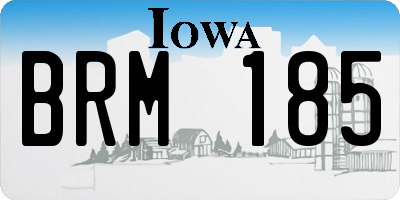 IA license plate BRM185