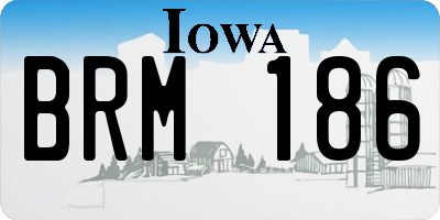 IA license plate BRM186