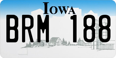 IA license plate BRM188