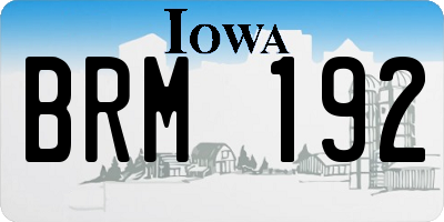 IA license plate BRM192