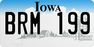 IA license plate BRM199