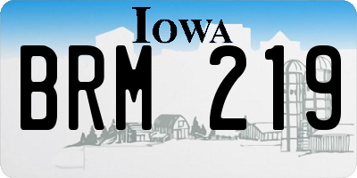 IA license plate BRM219