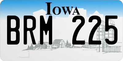 IA license plate BRM225