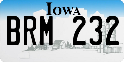 IA license plate BRM232