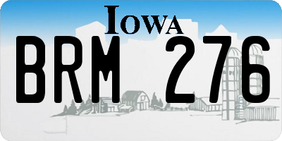 IA license plate BRM276