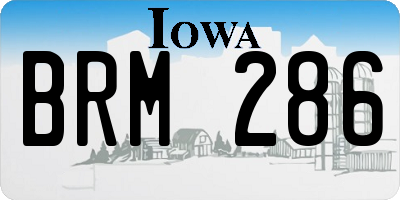 IA license plate BRM286