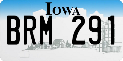 IA license plate BRM291