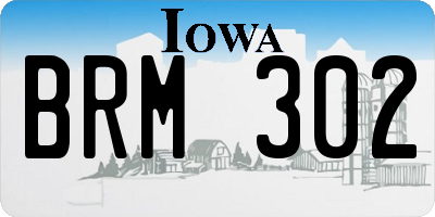IA license plate BRM302