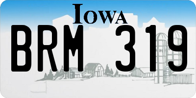 IA license plate BRM319