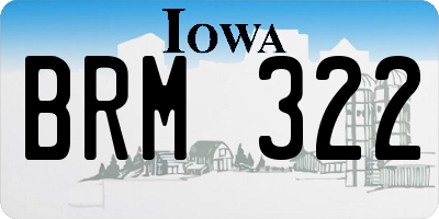IA license plate BRM322
