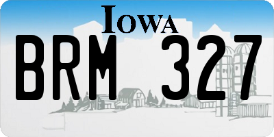 IA license plate BRM327