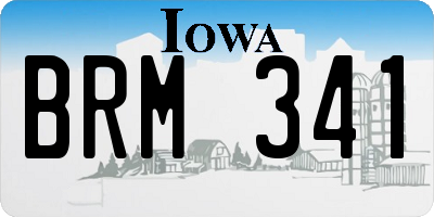 IA license plate BRM341