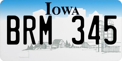 IA license plate BRM345