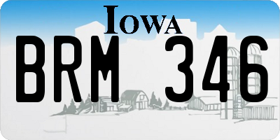 IA license plate BRM346