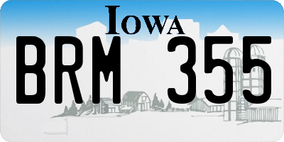IA license plate BRM355