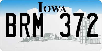IA license plate BRM372