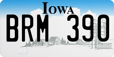 IA license plate BRM390