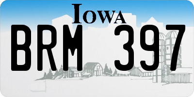IA license plate BRM397