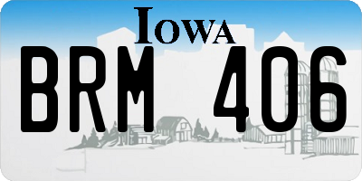 IA license plate BRM406