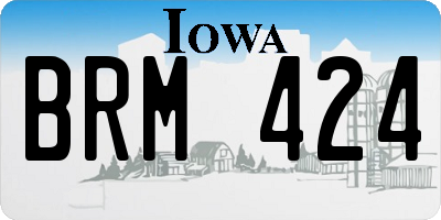 IA license plate BRM424