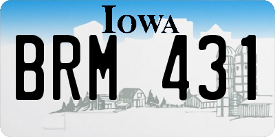 IA license plate BRM431