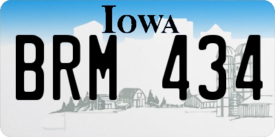 IA license plate BRM434