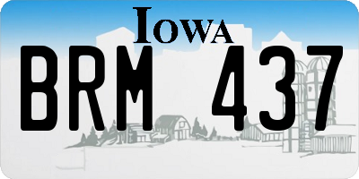 IA license plate BRM437