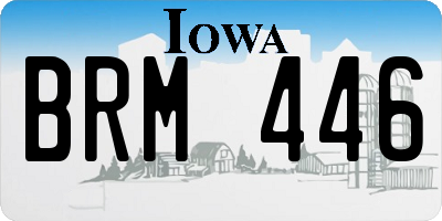 IA license plate BRM446