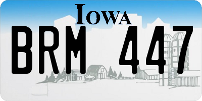 IA license plate BRM447