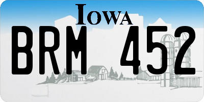 IA license plate BRM452